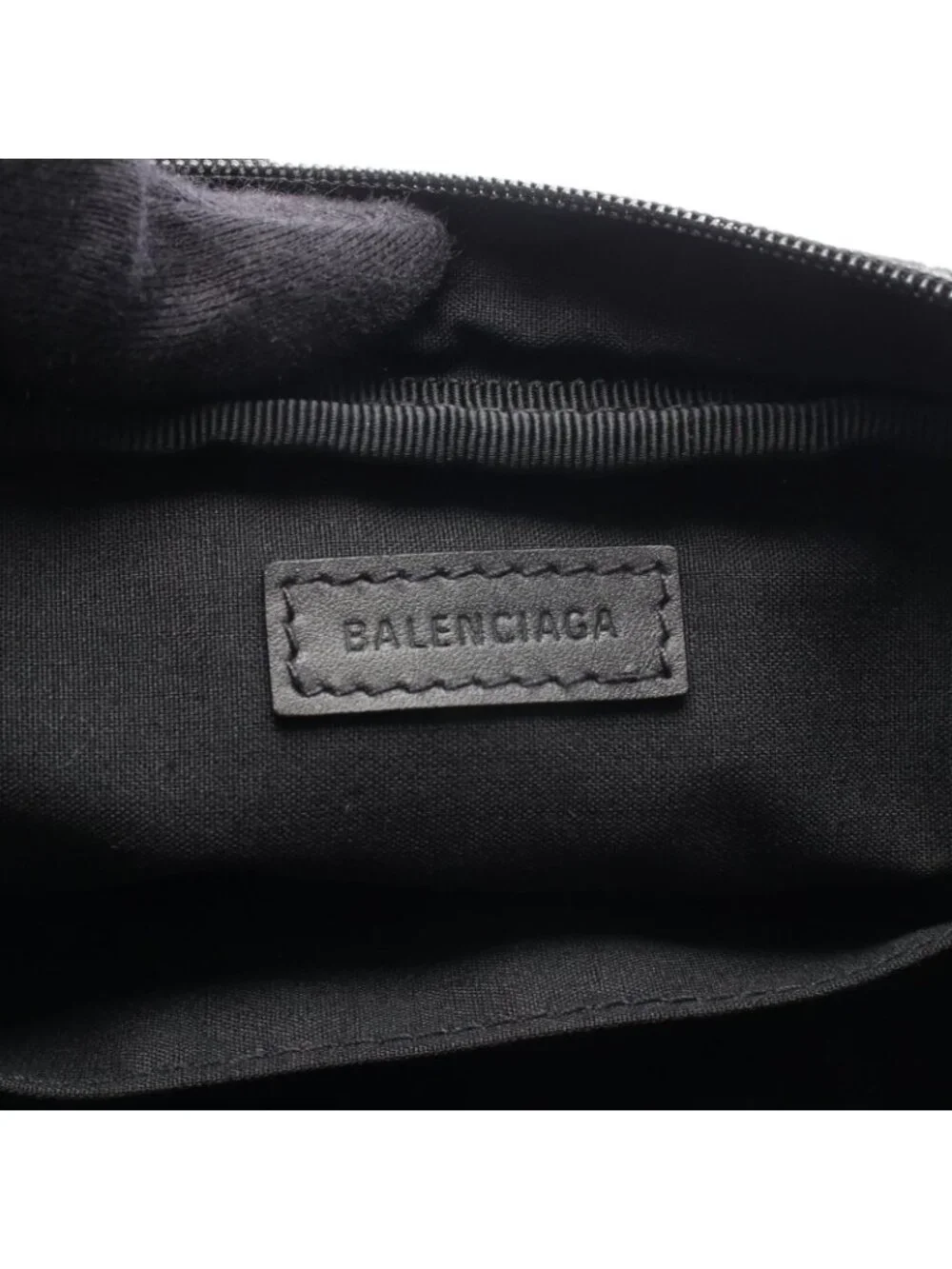 Balenciaga Shoulder Bag Explorer Black White Leather
